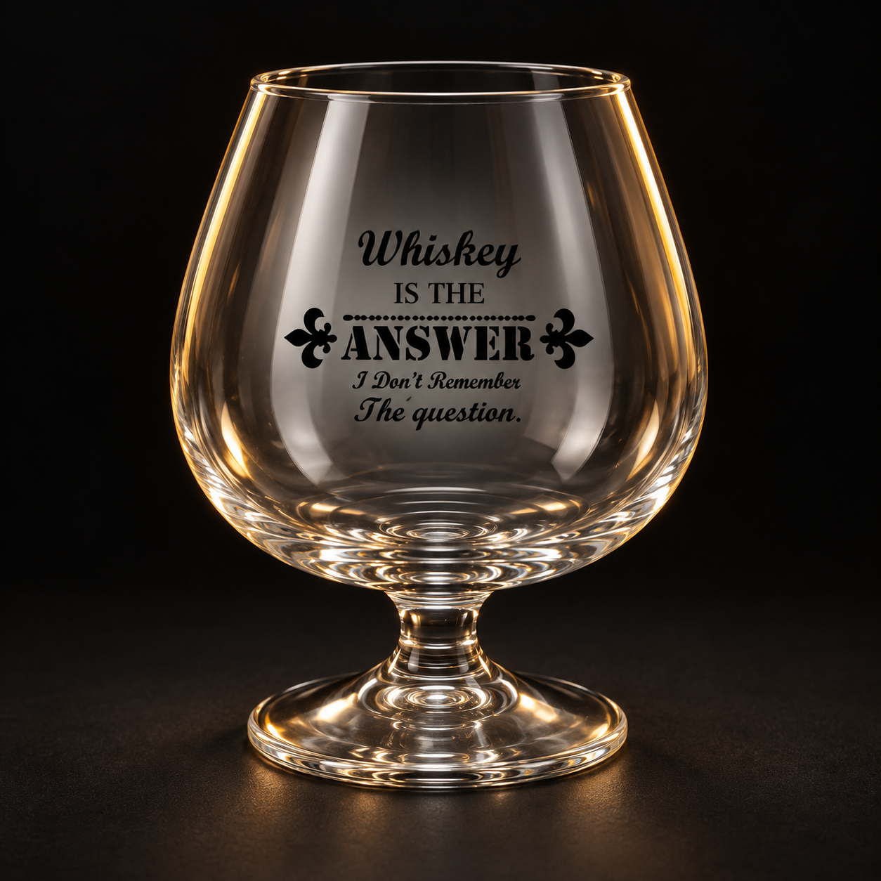 Gravert whiskeyglass